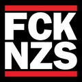 1x FCK NZS Sticker Groß 210x210mm | XXL Aufkleber Gegen Rechts | Statement Sticker Antifa Schild