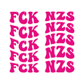 30x FCK NZS Sticker Pack 52x52mm | Pink & Regenbogen Wavy Aufkleber Set | Gegen Rechts Statement Sticker