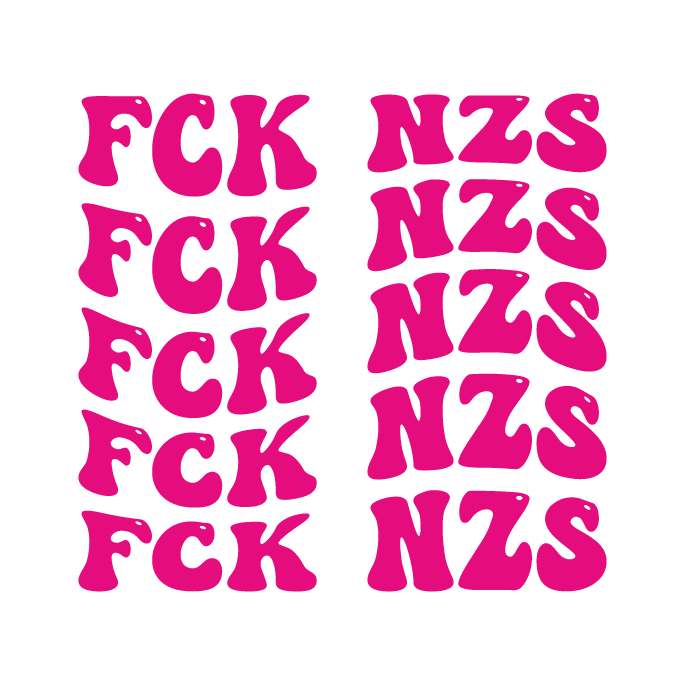 30x FCK NZS Sticker Pack 52x52mm | Pink & Regenbogen Wavy Aufkleber Set | Gegen Rechts Statement Sticker